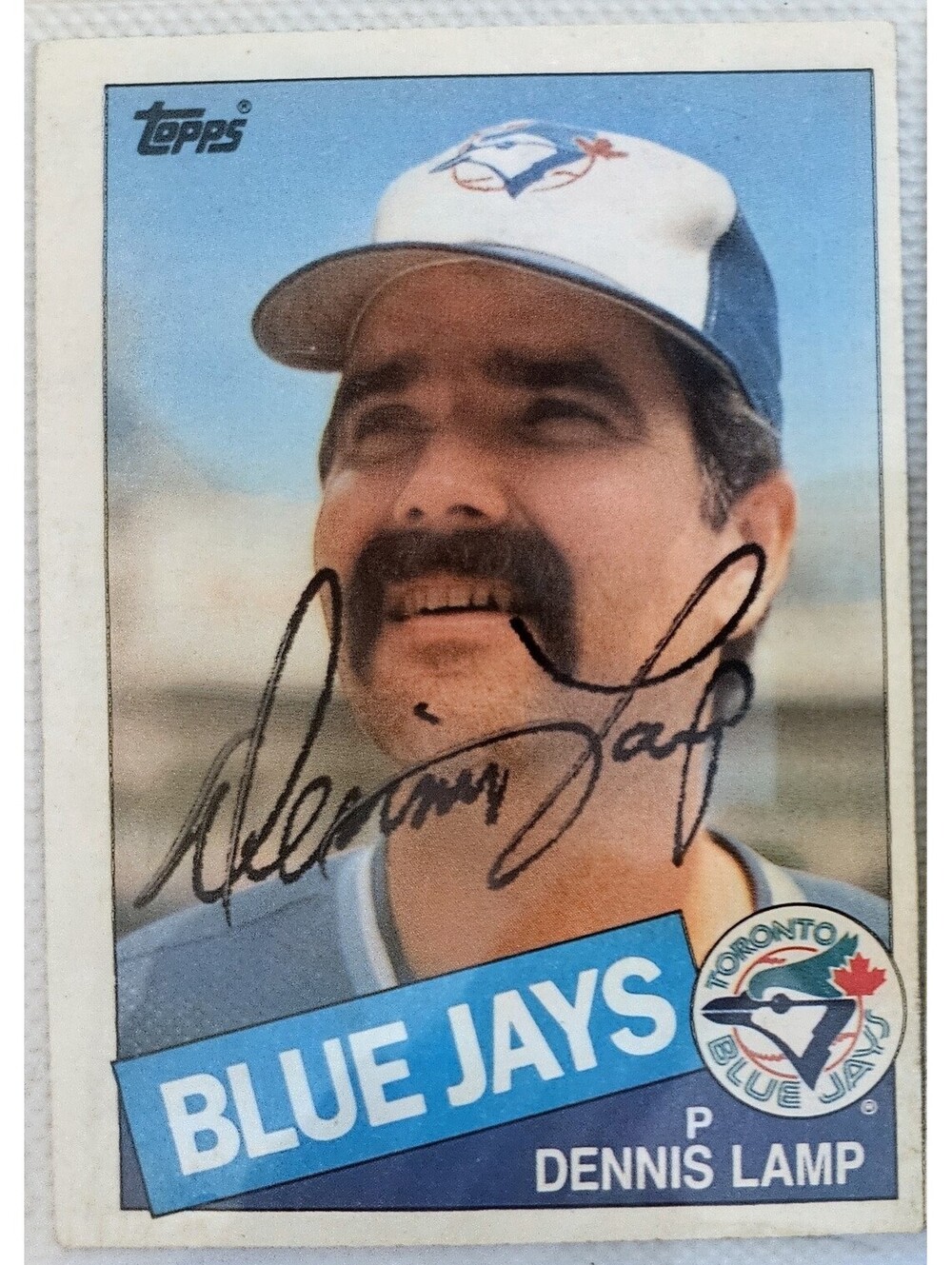 Dennis Lamp Signed 1985 Topps Card Toronto Blue Jays Autograph
